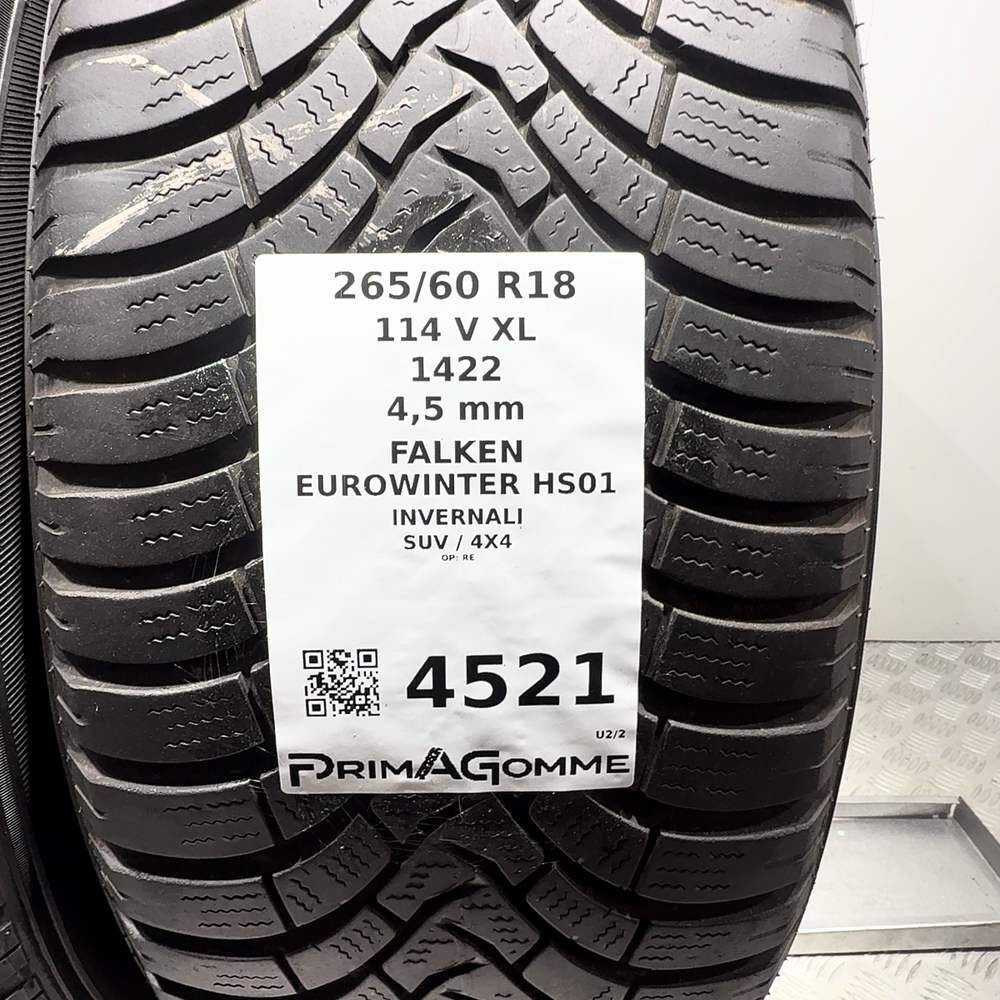 Gomme Usate 265 60 R18 114V XL Falken Eurowinter HS01 Invernali - immagine 3