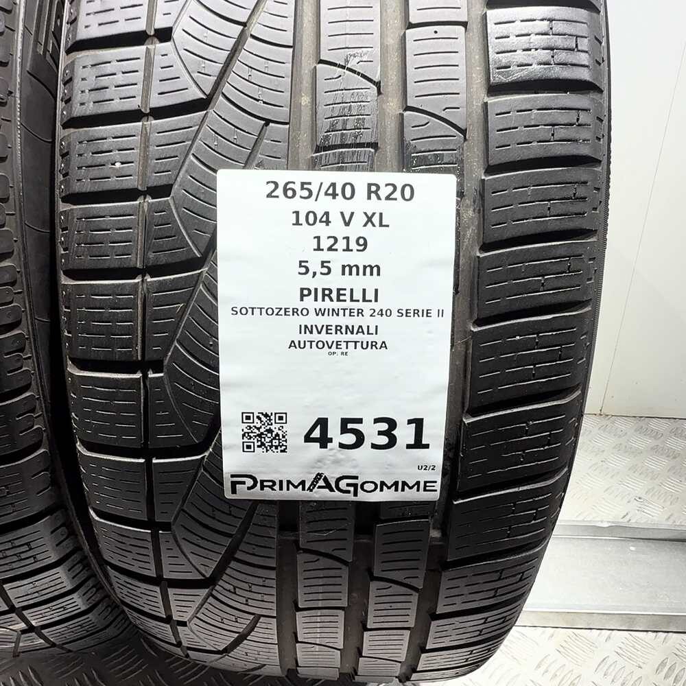 Gomme Usate 265 40 R20 104V XL Pirelli Sottozero Winter 240 Serie II Invernali - immagine 3