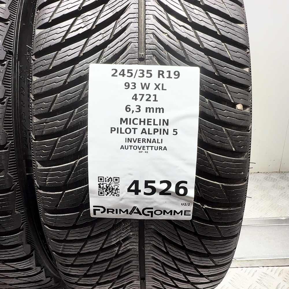 Gomme Usate 245 35 R19 93W XL Michelin Pilot Alpin 5 90% Invernali - immagine 3