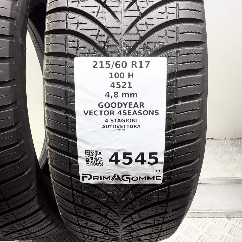 Gomme Usate 215 60 R17 100H Goodyear Vector 4Seasons 4 Stagioni - immagine 3
