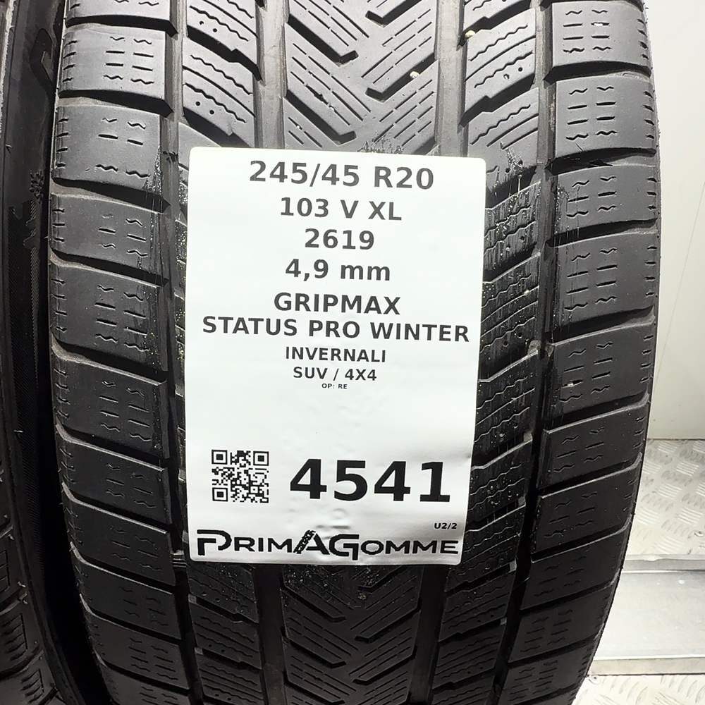 Gomme Usate 245 45 R20 103V XL GripMax Status Pro Winter Invernali - immagine 3