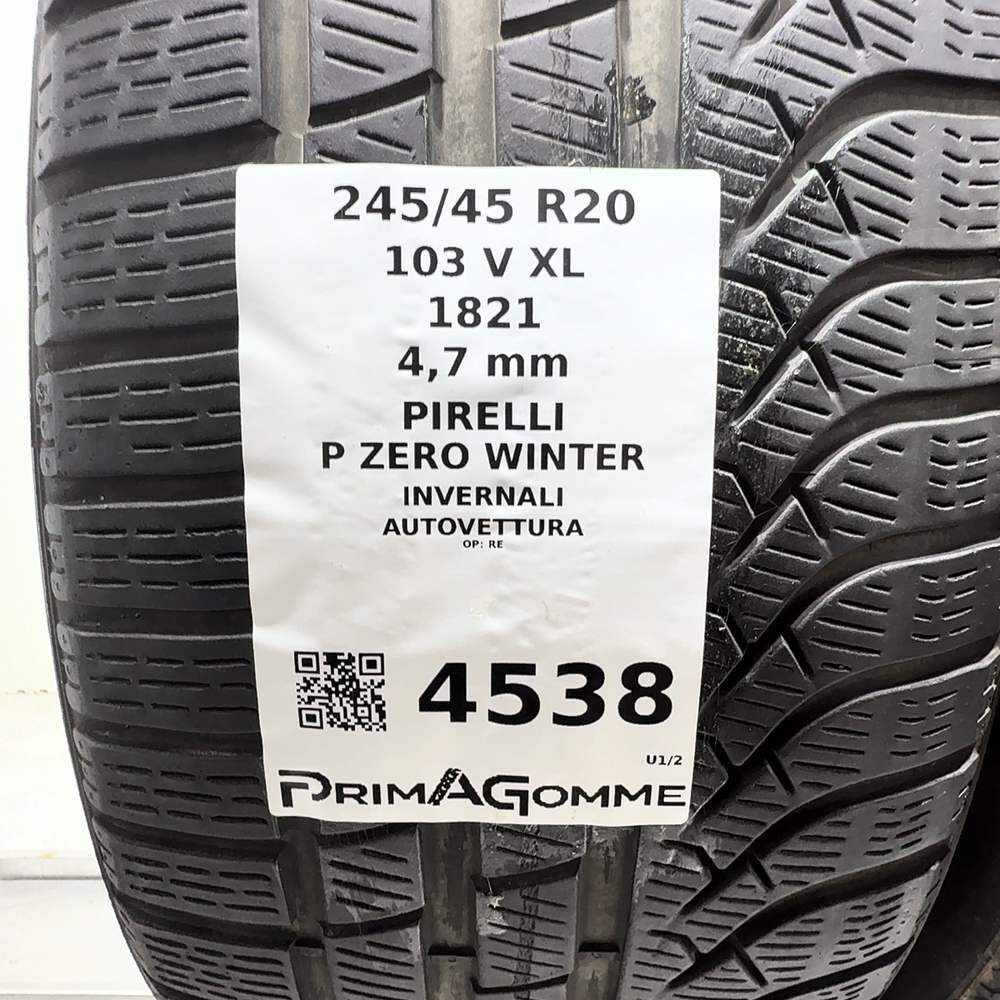Gomme Usate 245 45 R20 103V XL Pirelli P Zero Winter Invernali - immagine 3