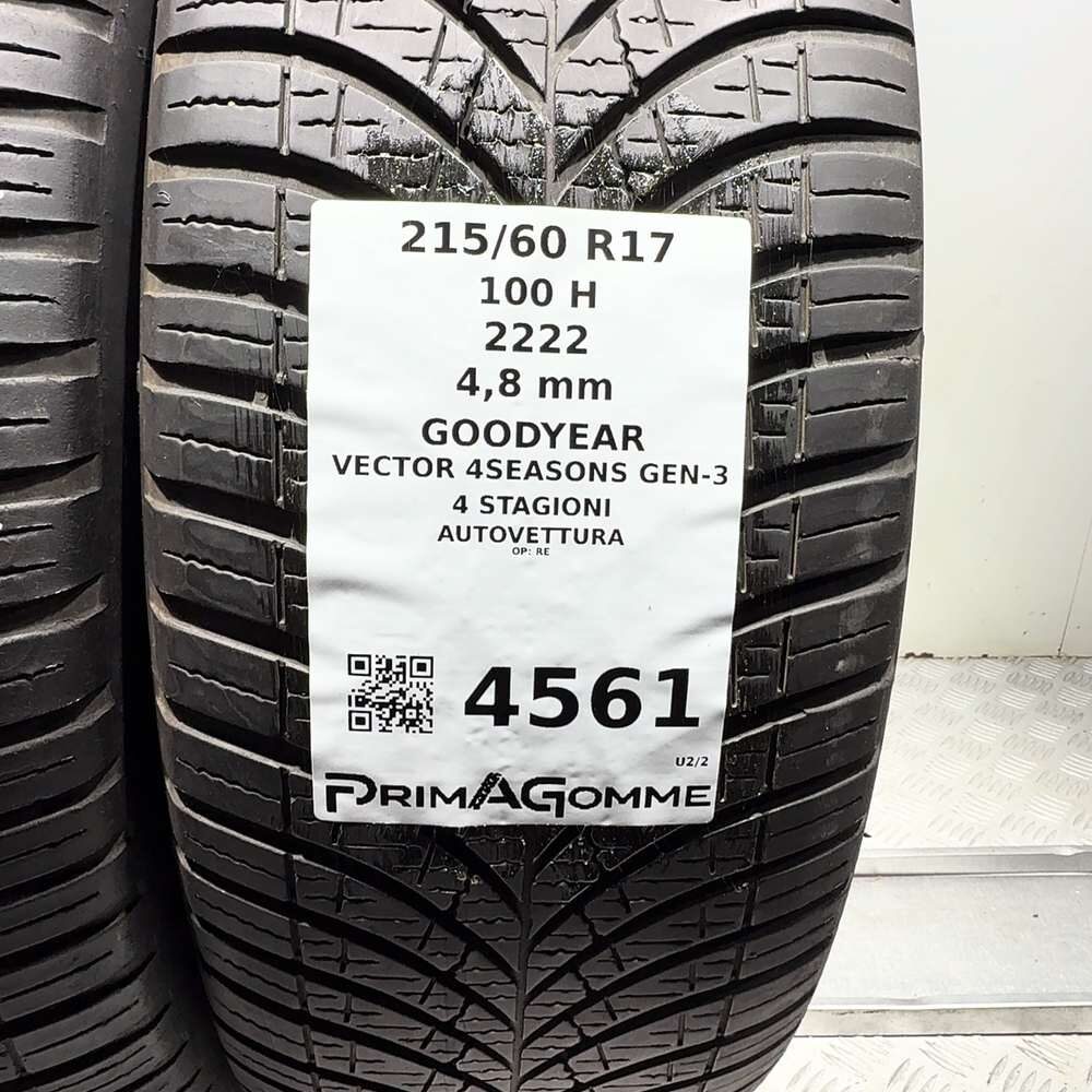 Gomme Usate 215 60 R17 100H Goodyear Vector 4Seasons Gen-3 4 Stagioni - immagine 3