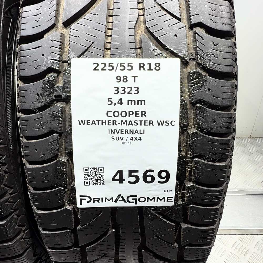 Gomme Usate 225 55 R18 98T Cooper Weather-Master Wsc 77% Invernali - immagine 3