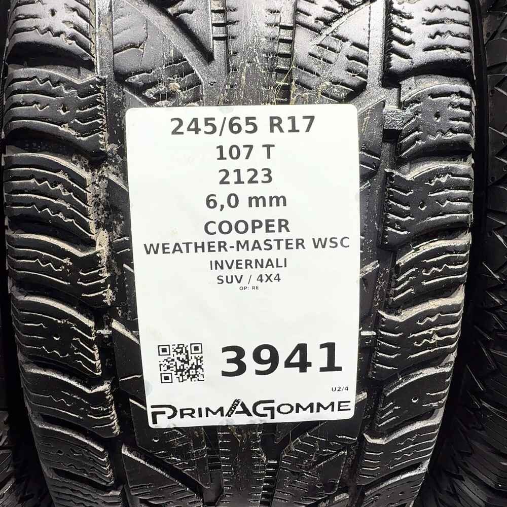 Gomme Usate 245 65 R17 107T Cooper Weather-Master Wsc 86% Invernali - immagine 3