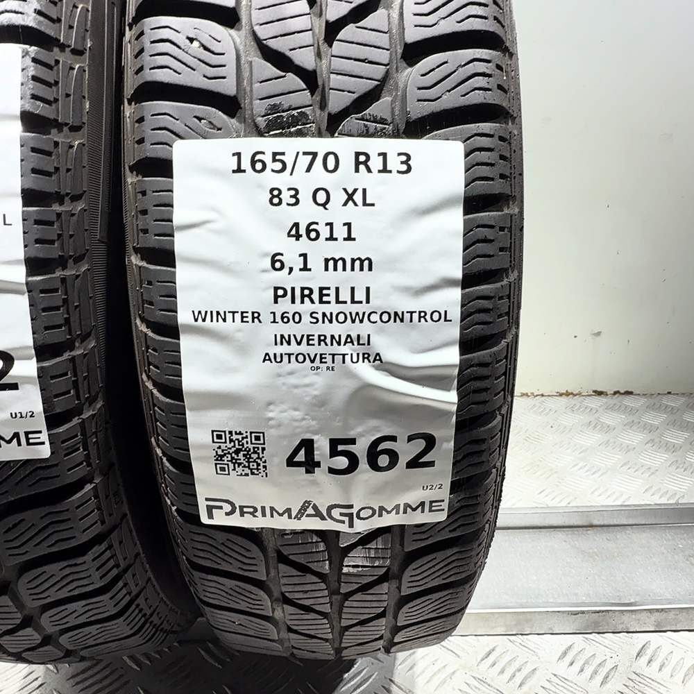 Gomme Usate 165 70 R13 83Q XL Pirelli Winter 160 Snowcontrol 87% Invernali - immagine 3