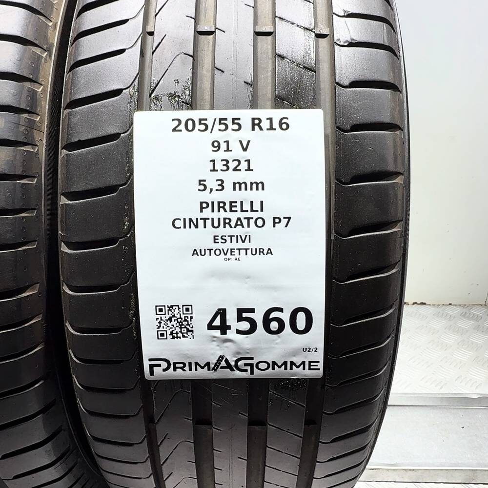Gomme Usate 205 55 R16 91V Pirelli Cinturato P7 76% Estive - immagine 3