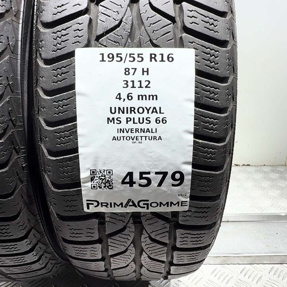 Gomme Usate 195 55 R16 87H Uniroyal MS Plus 66 Invernali - immagine 3