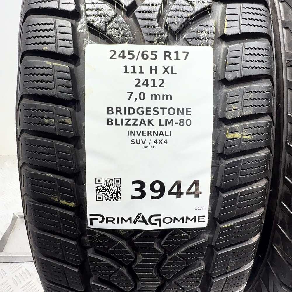 Gomme Usate 245 65 R17 XL 111H Bridgestone Blizzak LM-80 98% Invernali - immagine 3