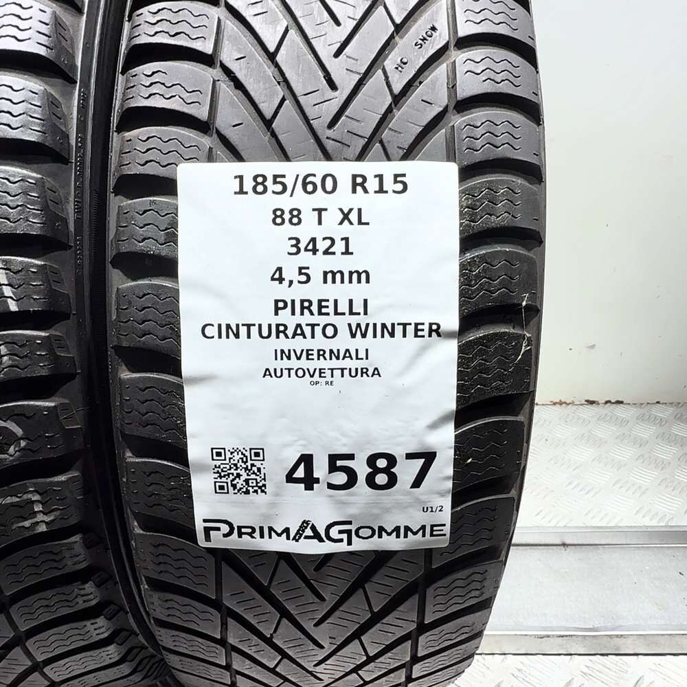 Gomme Usate 185 60 R15 88T XL Pirelli Cinturato Winter Invernali - immagine 3