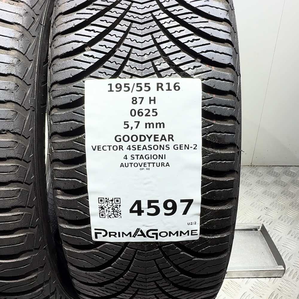 Gomme Usate 195 55 R16 87H Goodyear Vector 4Seasons Gen-2 81% 4 Stagioni - immagine 3