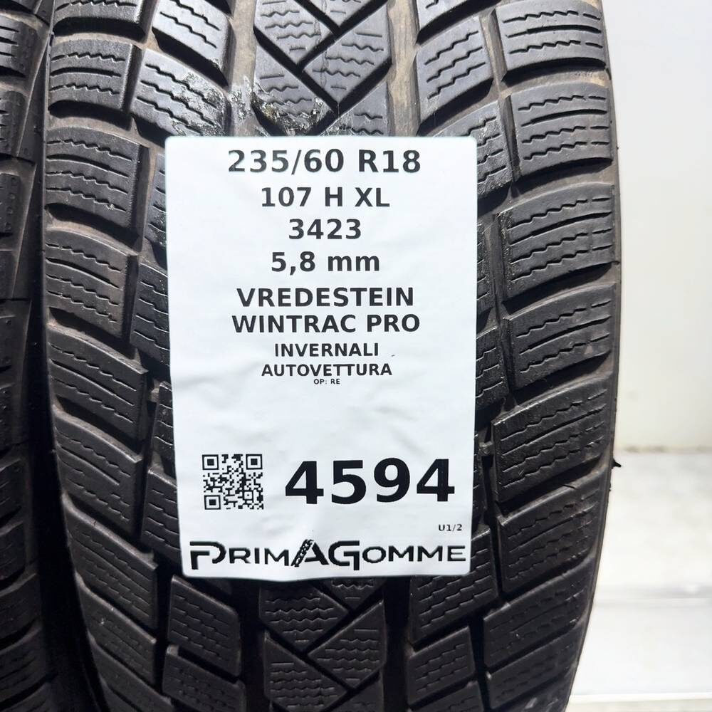 Gomme Usate 235 60 R18 107H XL Vredestein Wintrac Pro 83% Invernali - immagine 3