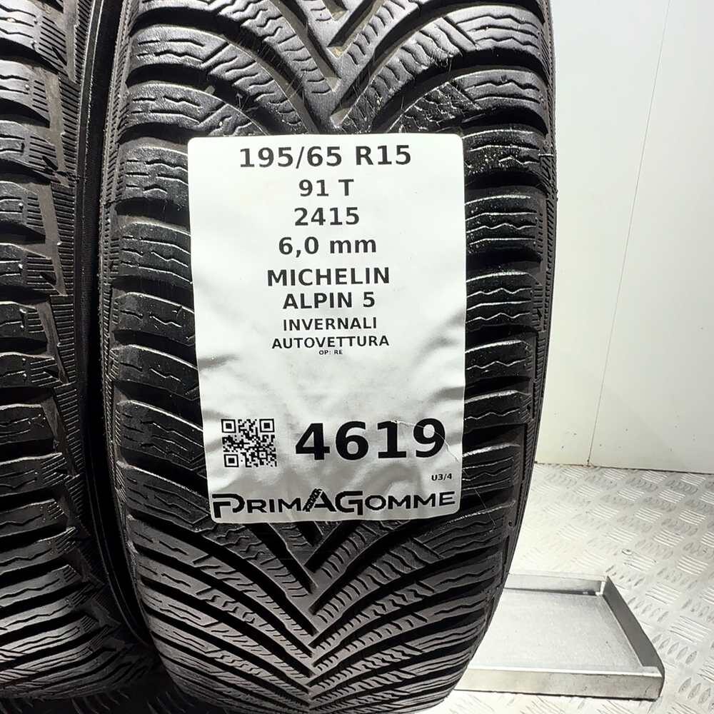 Gomme Usate 195 65 R15 91T Michelin Alpin 5 86% Invernali - immagine 3