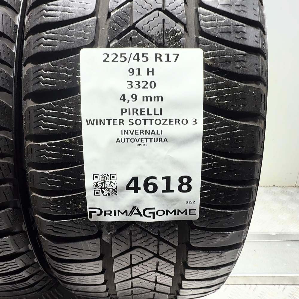 Gomme Usate 225 45 R17 91H Pirelli Winter Sottozero 3 Invernali - immagine 3