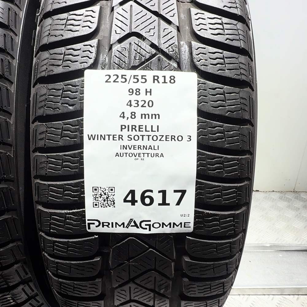Gomme Usate 225 55 R18 98H Pirelli Winter Sottozero 3 Invernali - immagine 3