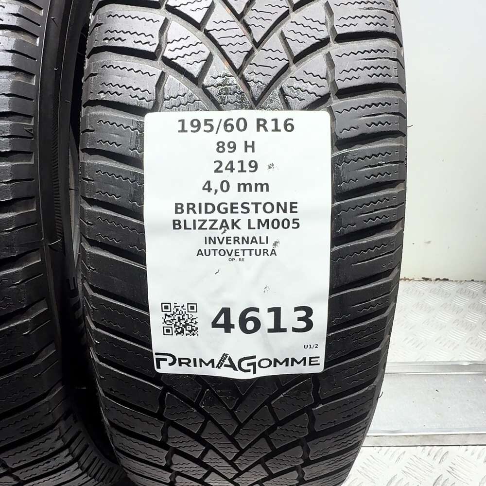 Gomme Usate 195 60 R16 89H Bridgestone Blizzak LM005 Invernali - immagine 3