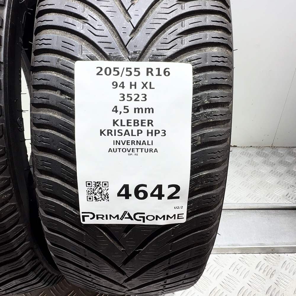 Gomme Usate 205 55 R16 94H XL Kleber Krisalp HP3 Invernali - immagine 3