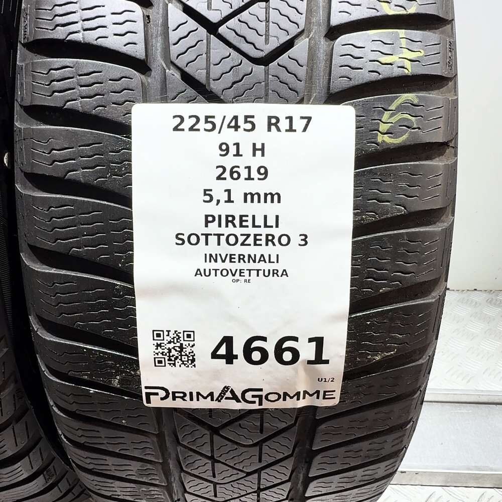 Gomme Usate 225 45 R17 91H Pirelli Sottozero 3 73% Invernali - immagine 3