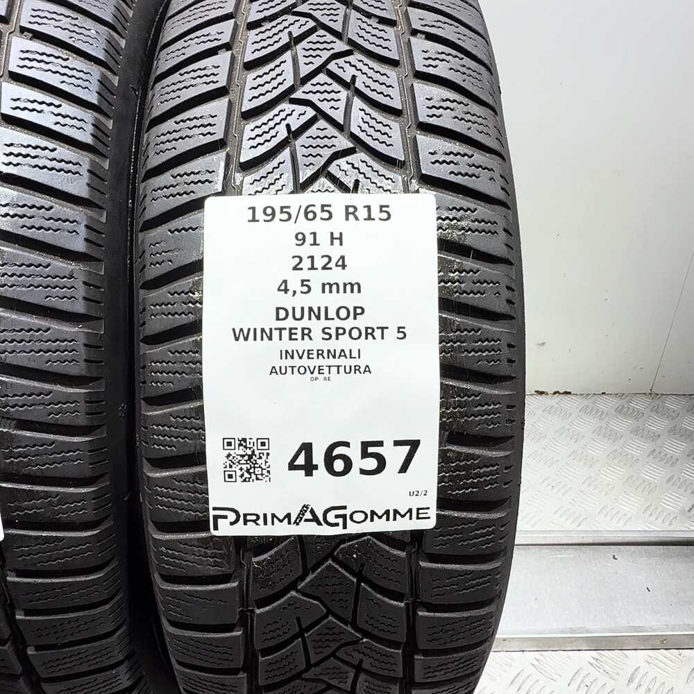 Gomme Usate 195 65 R15 91H Dunlop Winter Sport 5 Invernali - immagine 3