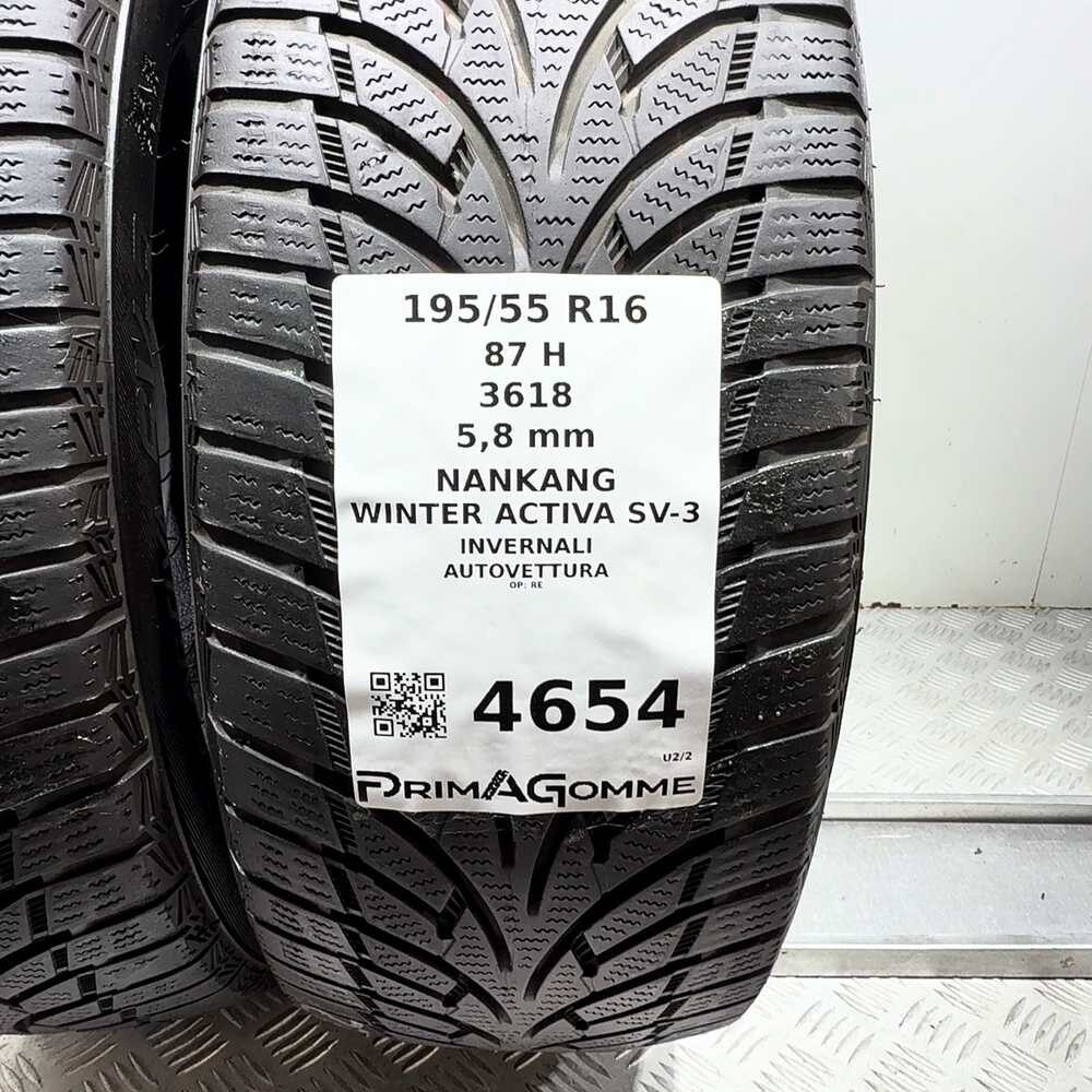 Gomme Usate 195 55 R16 87H Nankang Winter Activa SV-3 83% Invernali - immagine 3