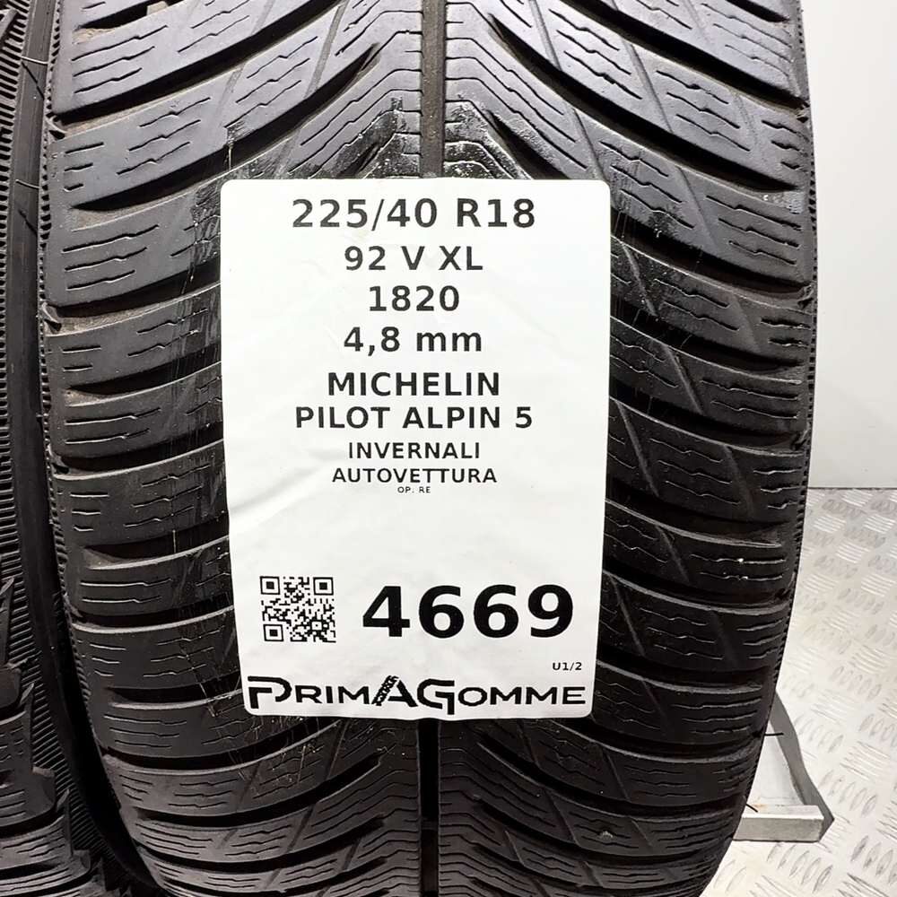 Gomme Usate 225 40 R18 92V XL Michelin Pilot Alpin 5 Invernali - immagine 3