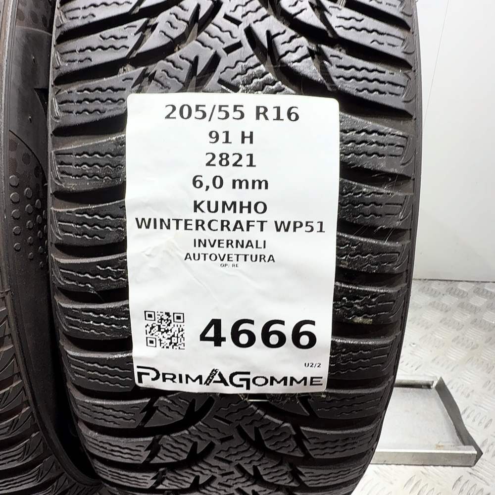 Gomme Usate 205 55 R16 91H Kumho Wintercraft WP51 86% Invernali - immagine 3