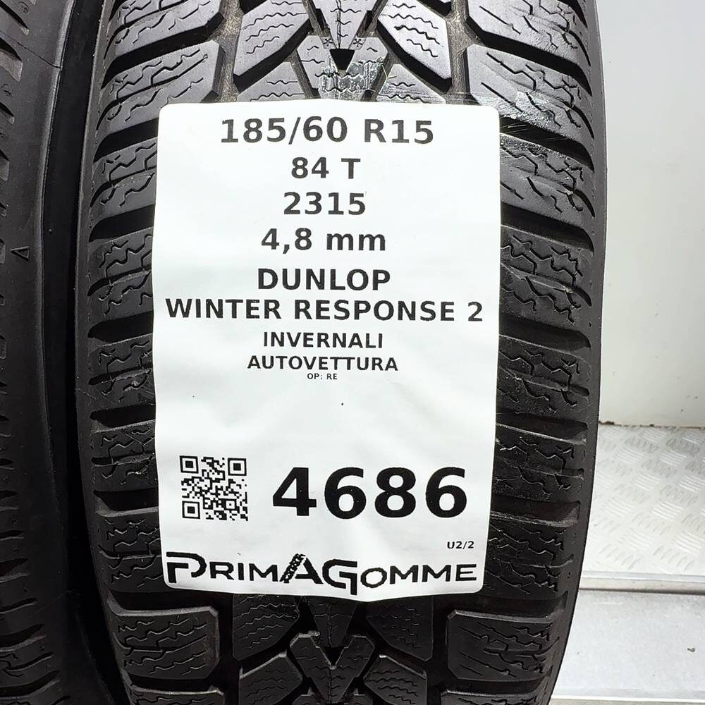 Gomme Usate 185 60 R15 84T Dunlop Winter Response 2 Invernali - immagine 3