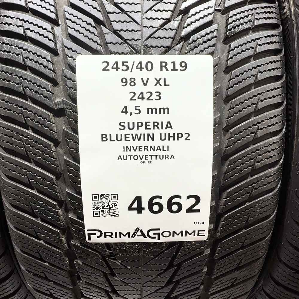 Gomme Usate 245 40 R19 98V XL Superia Bluewin Uhp2 Invernali - immagine 3