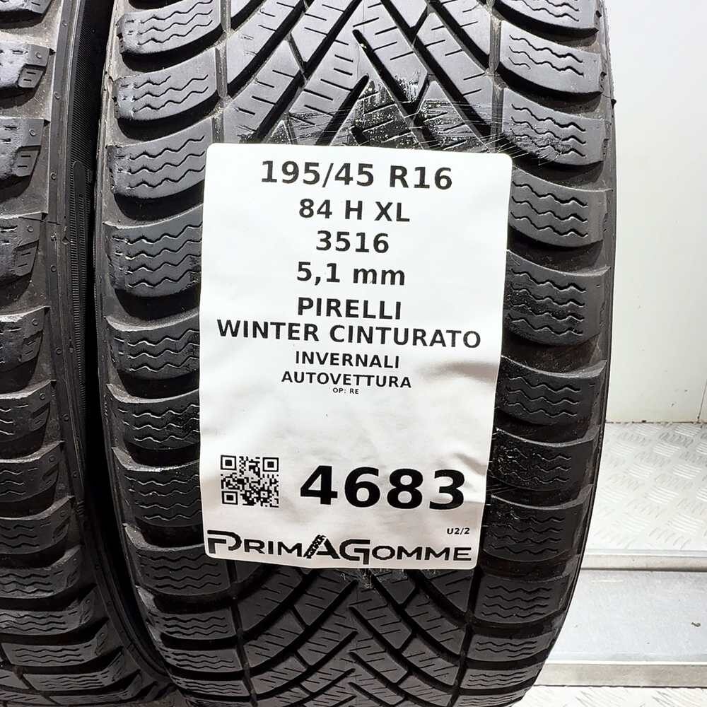 Gomme Usate 195 45 R16 84H XL Pirelli Winter Cinturato 73% Invernali - immagine 3