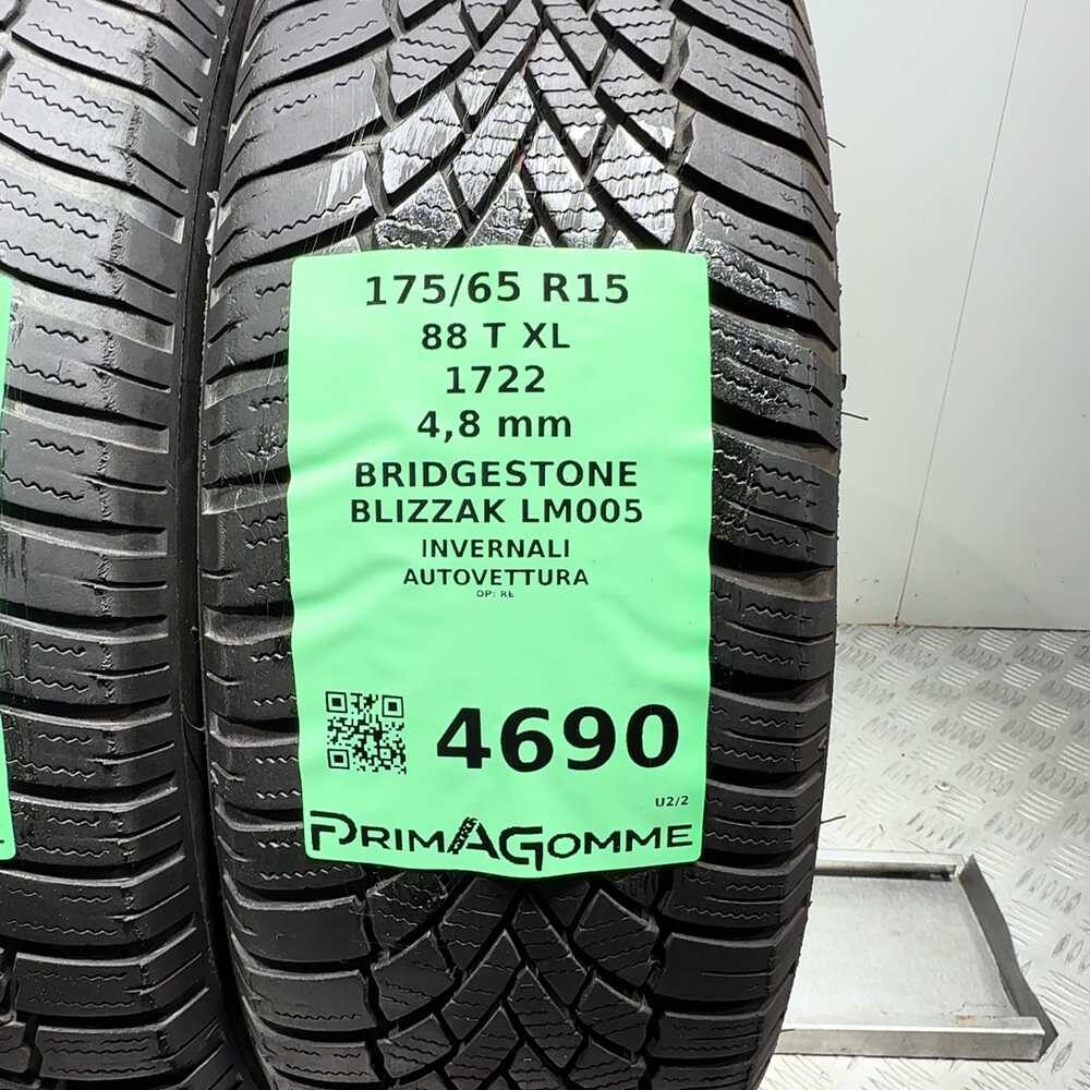 Gomme Usate 175 65 R15 88T XL Bridgestone Blizzak LM005 Invernali - immagine 3
