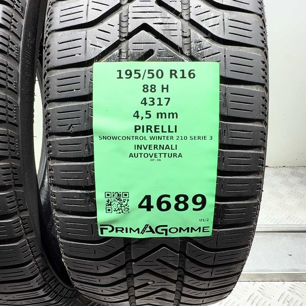 Gomme Usate 195 50 R16 88H Pirelli Snowcontrol Winter 210 Serie 3 Invernali - immagine 3