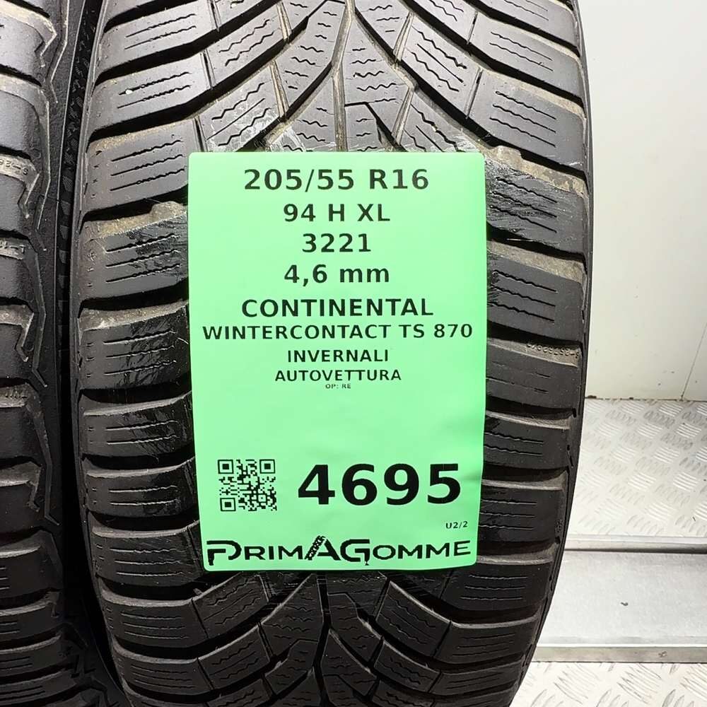 Gomme Usate 205 55 R16 94H XL Continental Wintercontact TS 870 Invernali - immagine 3