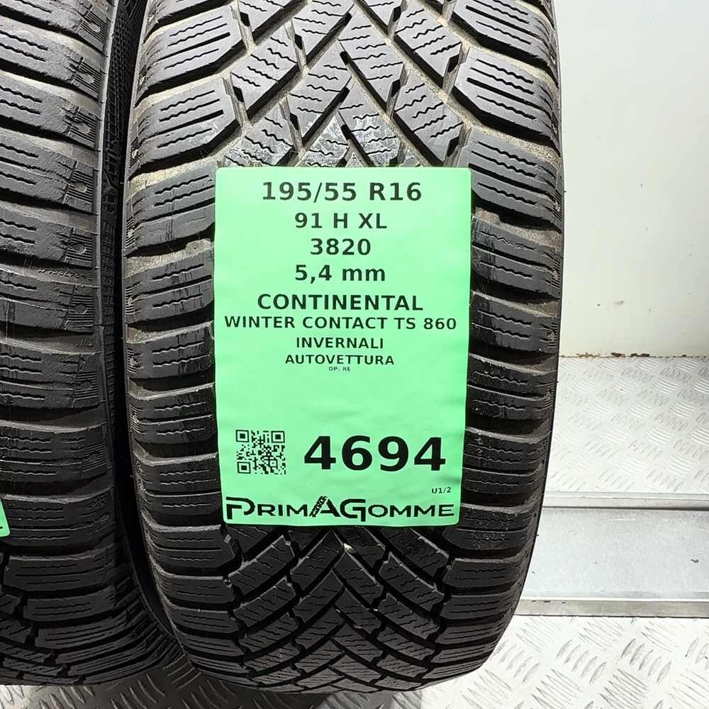 Gomme Usate 195 55 R16 91H XL Continental Winter Contact TS 860 77% Invernali - immagine 3