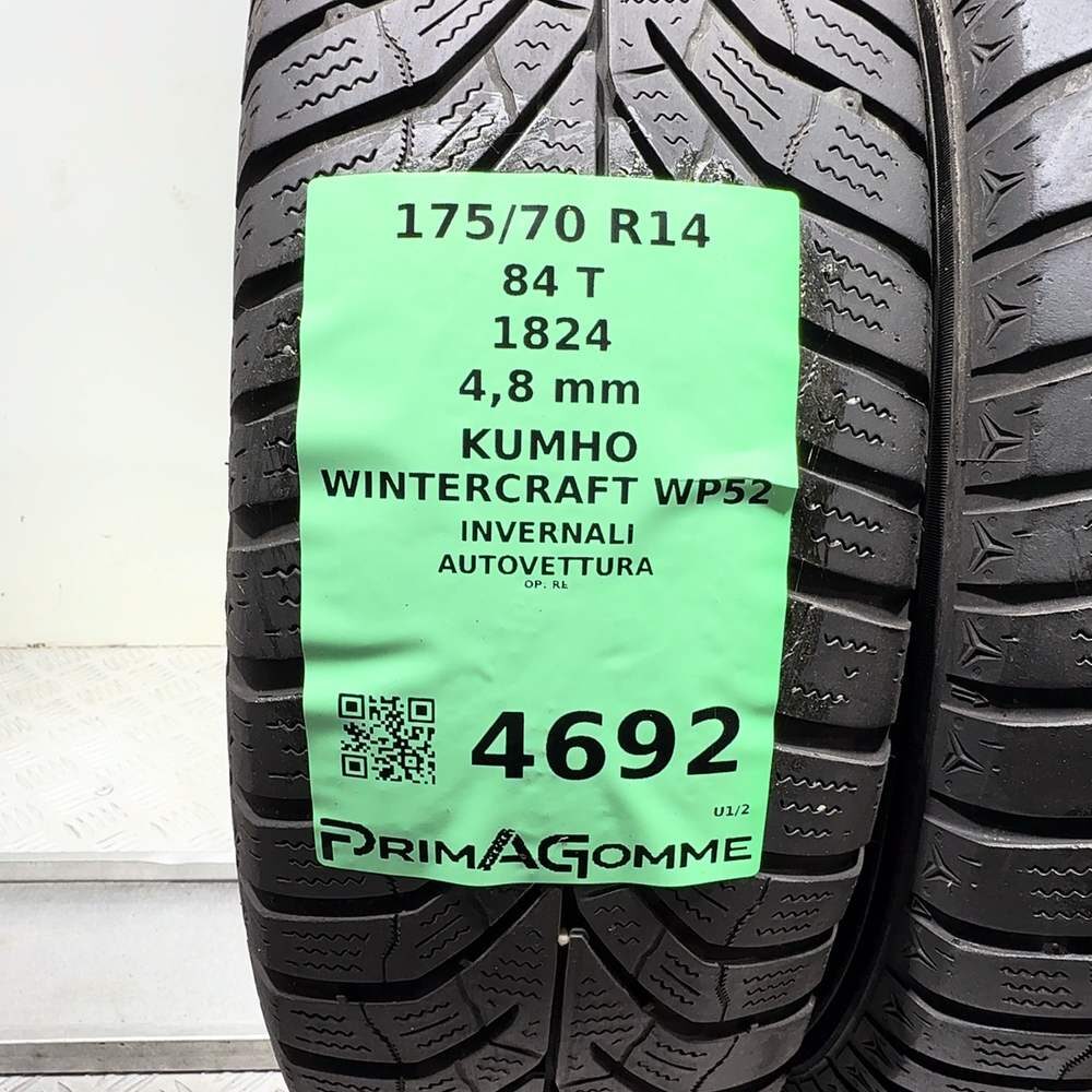 Gomme Usate 175 70 R14 84T Kumho Wintercraft WP52 Invernali - immagine 3