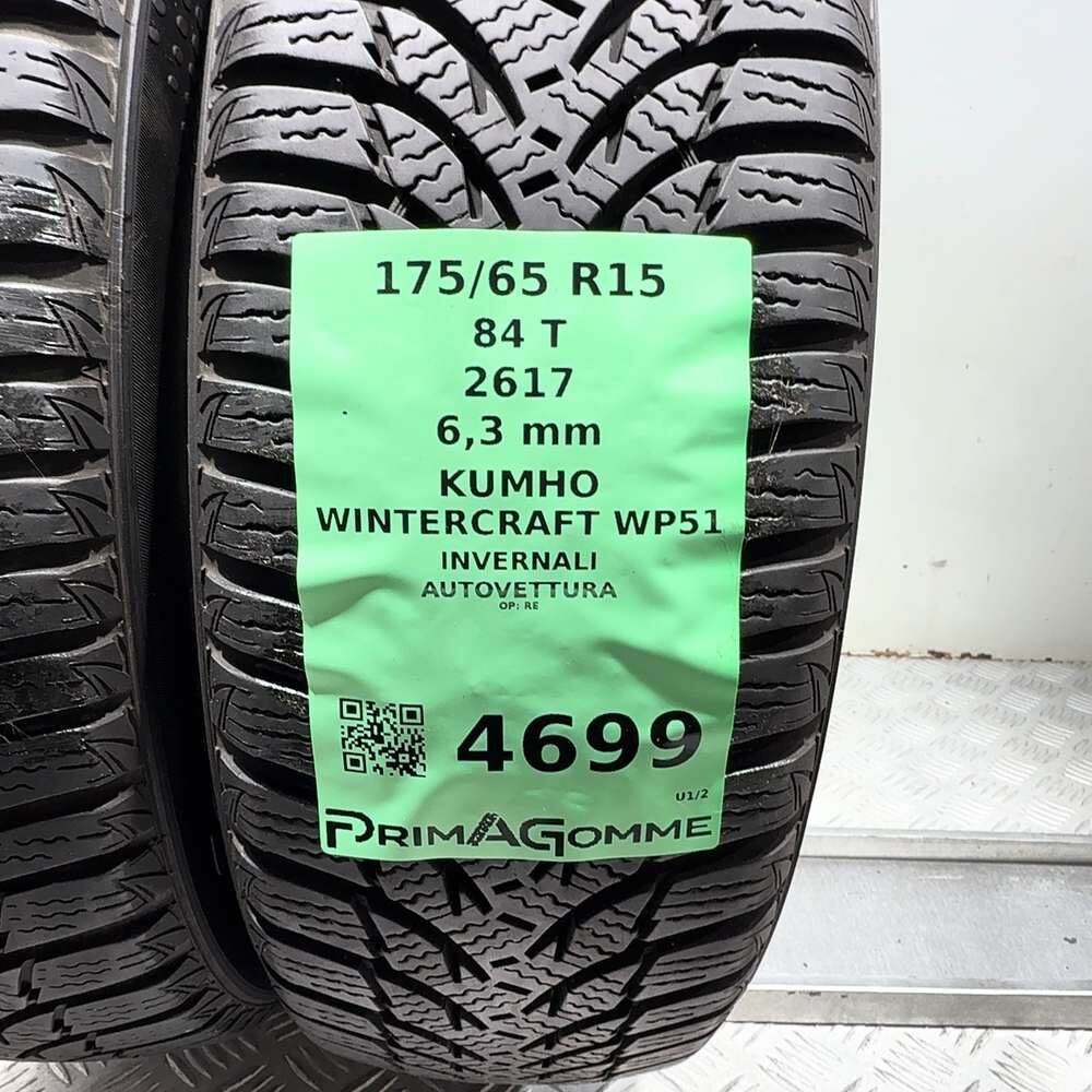Gomme Usate 175 65 R15 84T Kumho Wintercraft WP51 90% Invernali - immagine 3
