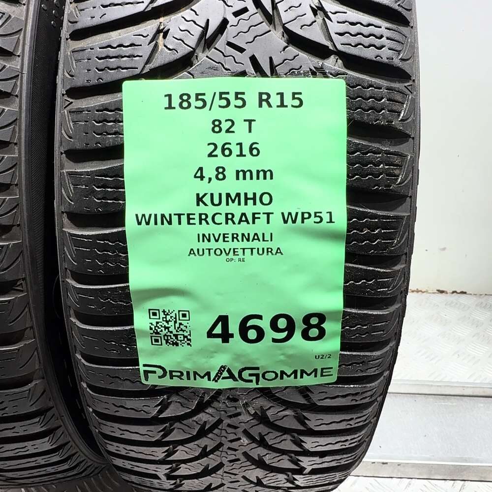 Gomme Usate 185 55 R15 82T Kumho Wintercraft WP51 Invernali - immagine 3
