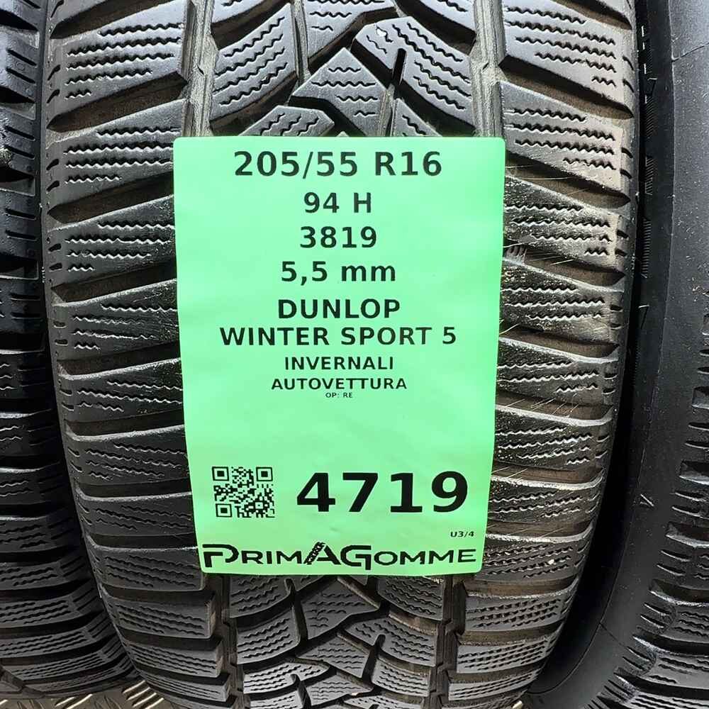 Gomme Usate 205 55 R16 94H Dunlop Winter Sport 5 79% Invernali - immagine 3