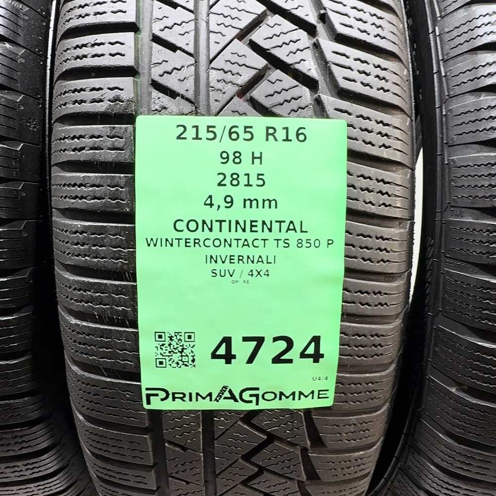 Gomme Usate 215 65 R16 98H Continental Wintercontact TS 850 P Invernali - immagine 3