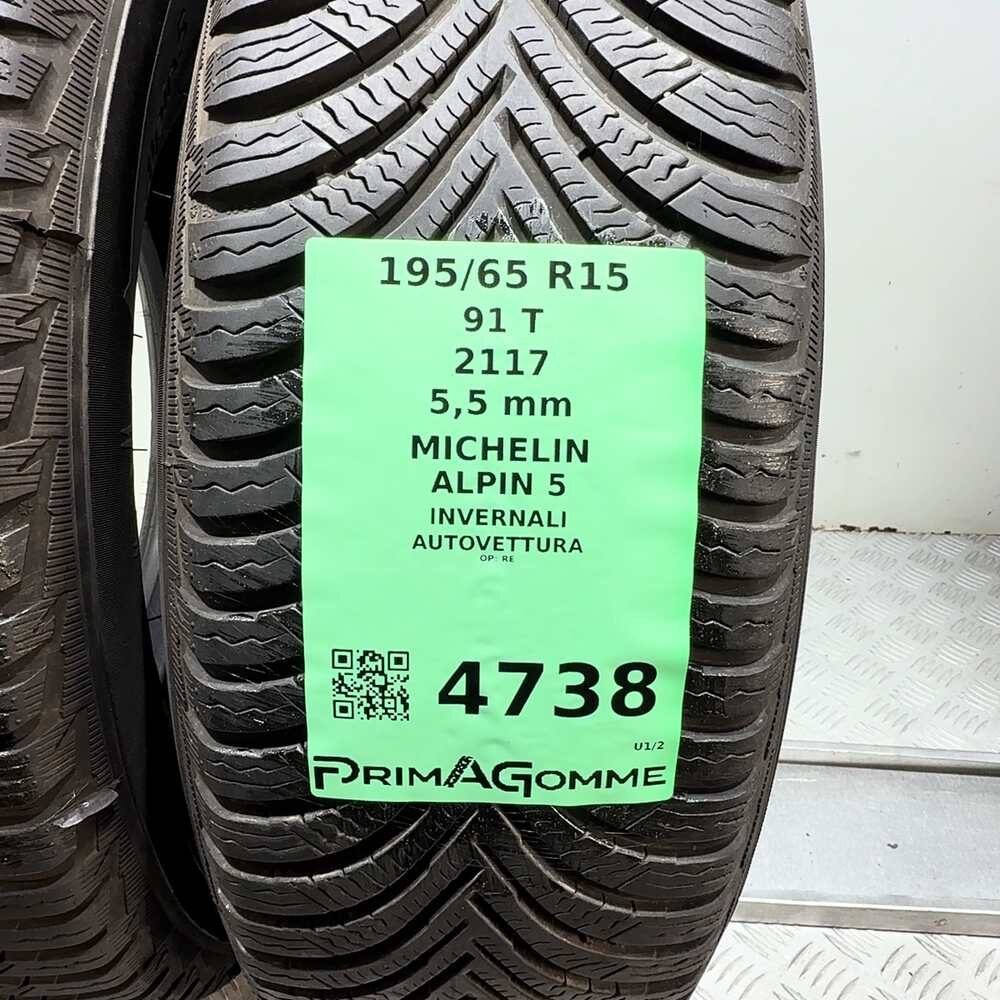 Gomme Usate 195 65 R15 91T Michelin Alpin 5 79% Invernali - immagine 3
