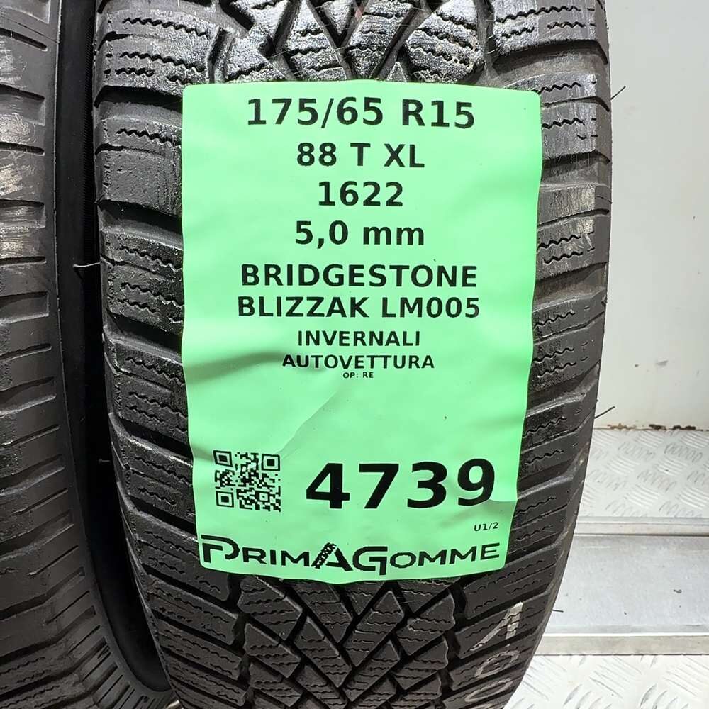 Gomme Usate 175 65 R15 88T XL Bridgestone Blizzak LM005 71% Invernali - immagine 3