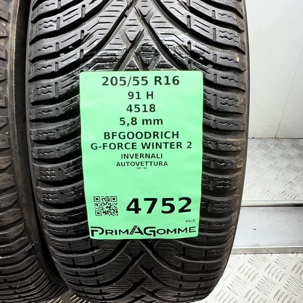 Gomme Usate 205 55 R16 91H BFgoodrich G-Force Winter 2 83% Invernali - immagine 3