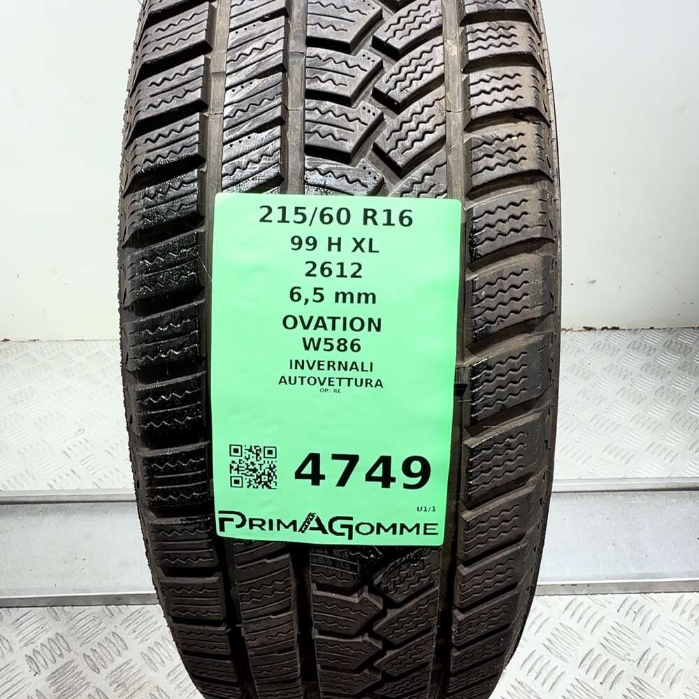 Gomma Usata 215 60 R16 99H XL Ovation W586 93% Invernale - immagine 3
