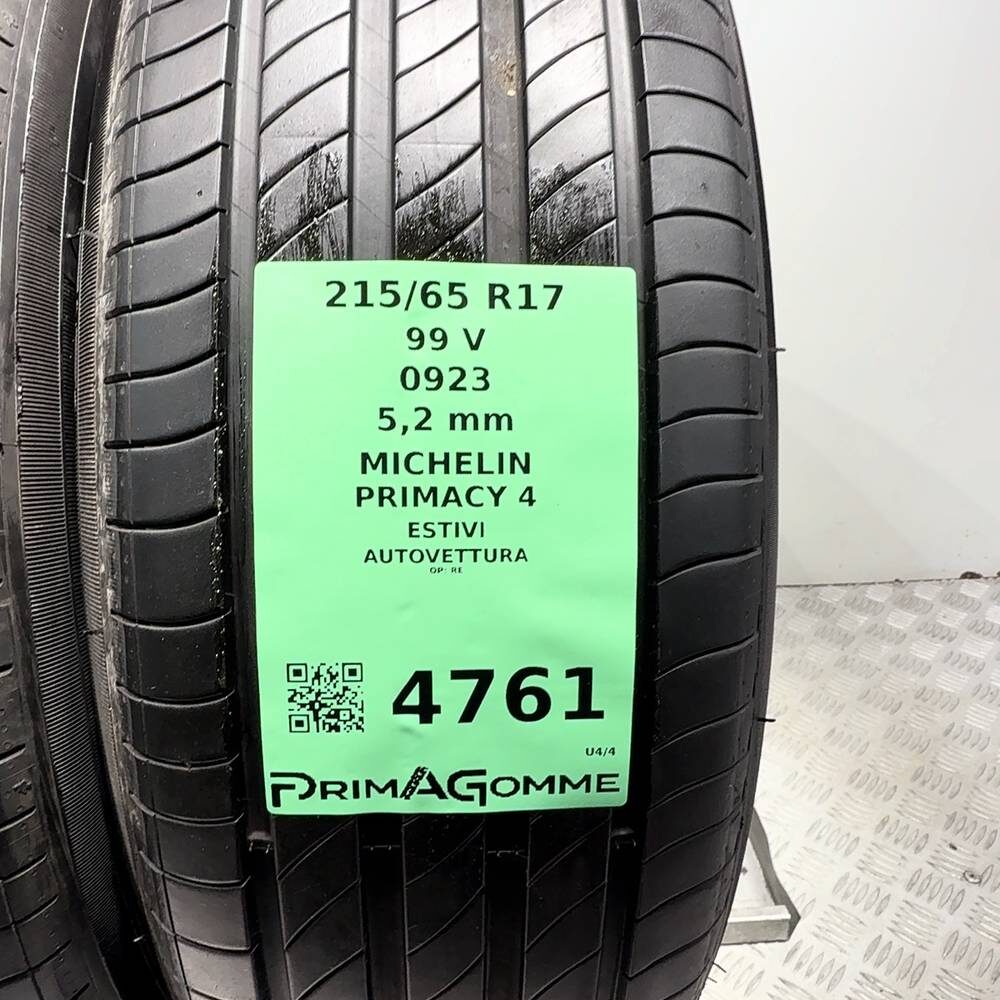 Gomme Usate 215 65 R17 99V Michelin Primacy 4 74% Estive - immagine 3