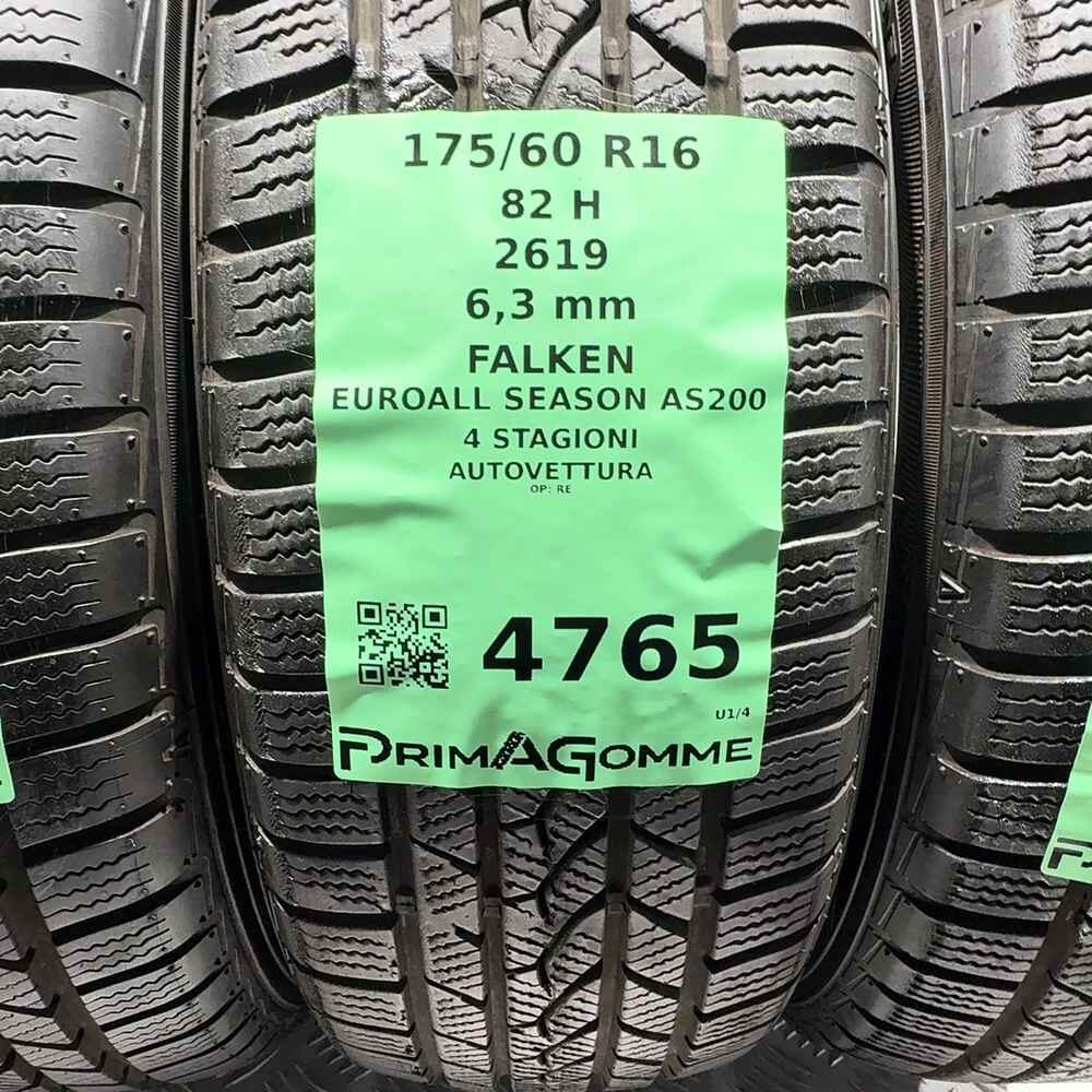 Gomme Usate 175 60 R16 82H Falken Euroall Season AS200 90% 4 Stagioni - immagine 3
