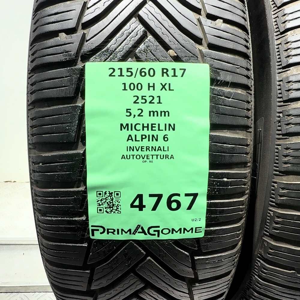 Gomme Usate 215 60 R17 100H XL Michelin Alpin 6 74% Invernali - immagine 3