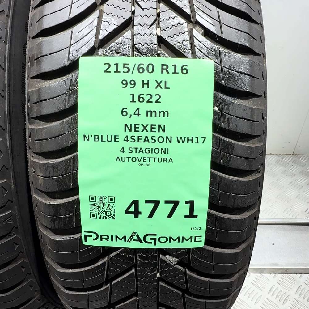 Gomme Usate 215 60 R16 99H XL Nexen N'Blue 4Season WH17 91% 4 Stagioni - immagine 3