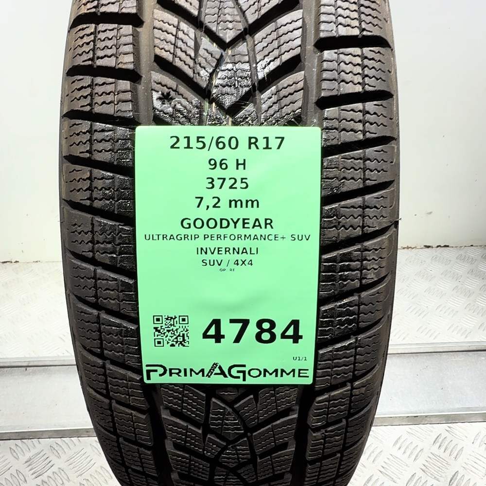 Gomma Usata 215 60 R17 96H Goodyear Ultragrip Performance+ SUV 98% Invernale - immagine 3