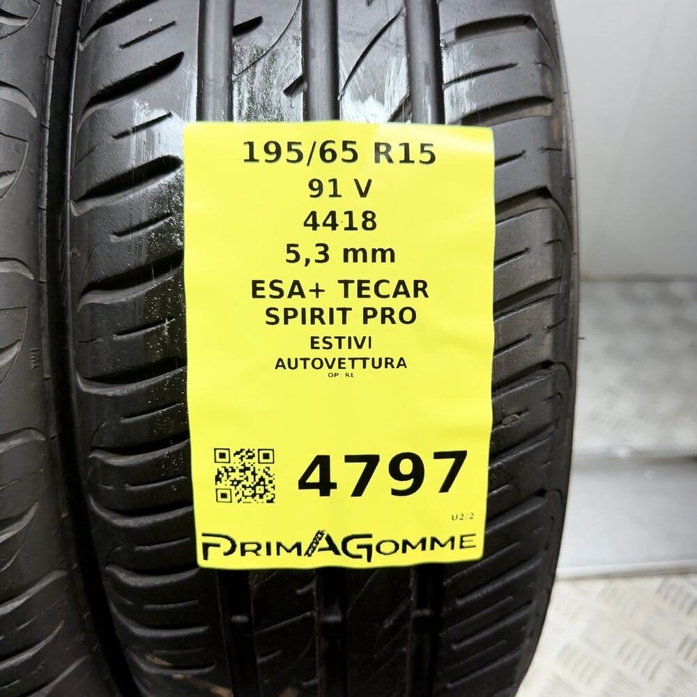 Gomme Usate 195 65 R15 91V Esa+ Tecar Spirit Pro 76% Estive - immagine 3