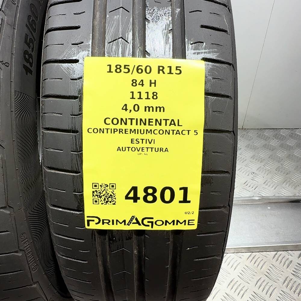 Gomme Usate 185 60 R15 84H Continental Contipremiumcontact 5 Estive - immagine 3