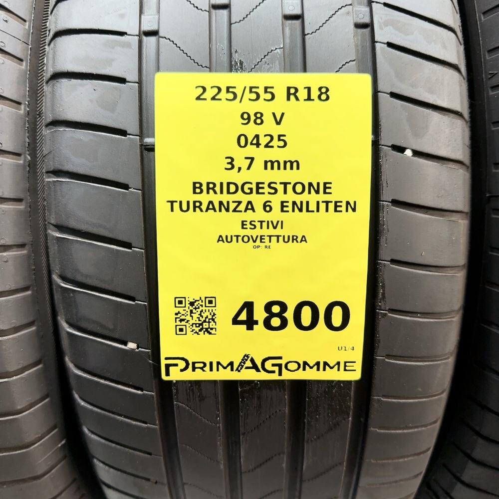 Gomme Usate 225 55 R18 98V Bridgestone Turanza 6 Enliten Estive - immagine 3
